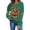 Army Green sweatshirt for women #4, variant on Women's Fall Sweatshirt, Long Sleeve Crewneck Pullover Top with Teddy Bear Autumn Leaves Graphic and Sleeve Bow Prints, Loose Sweatshirt for Thanksgiving Black,L
