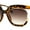 Tortoise Brown, variant on Eccentric Half Rim High Temple Runway Fashion Sunglasses Ivory Brown
