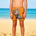 thumbnail image 1 of Pantalones cortos de playa para niños y niñas, de color liso, con estampado bonito, transpirables y con bolsillos, para verano, 1 of 9