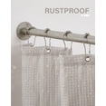 thumbnail image 6 of Corner Shower Curtain Rod, Brushed Nickel [24"-53"] x [24"-53"] Adjustable L Shaped Shower Rod No-Sagging 90 Degree Curved Curtain Rod for Bathroom Bathtub with 12 Ring Hooks & Ceiling Support, 6 of 14