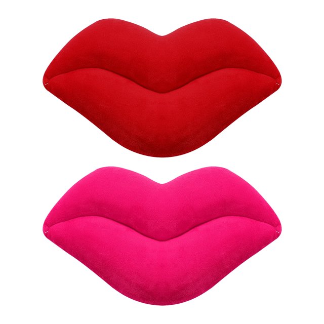 Masteelf - 2 almohadas de labios para sofá cama, decoración de dormitorio, almohadas de felpa para sofás