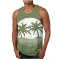 thumbnail image 1 of Hombres Moda Casual sin Mangas Impresión Suéter Cuello Redondo Tanque Deportivo, 1 of 4