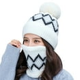 thumbnail image 2 of Womens Thermal Knit Hat with Scarf and Earmuffs Winter Warm Cycling Cap, 2 of 3