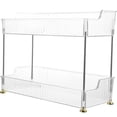 thumbnail image 1 of WHAMVOX Transparent Bathroom Shelving Unit Countertop Organizer Stainless Steel 1Pack for Home Organization, 1 of 8