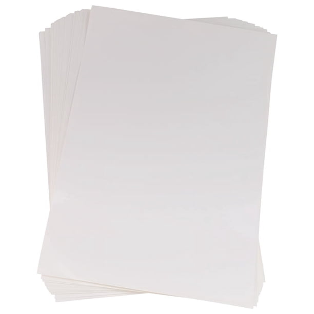 50 Hojas A4 Autoadhesivo Impermeable Etiqueta Adhesiva Papel de Superficie Brillante para Impresora InyeccióN Tinta Copiadora