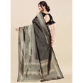 thumbnail image 2 of Black & Gold-Toned Woven Design Zari Banarasi Saree - 19047576, 2 of 6
