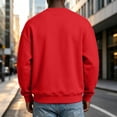 thumbnail image 6 of hotojiny Men's Lightweight Sweatshirts with Pocket Loose Fit Crew Neck Pullover Comfortable Windproof Fall Shirt(Red,Large), 6 of 7
