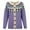 Purple, variant on Arlun Fair Isle Cardigan Sweaters for Women Long Sleeve Loose Fit Button down Sweater Outwear Open Front Casual Soft Comfort Warm Fall Winter Knit Jackets Grey XL