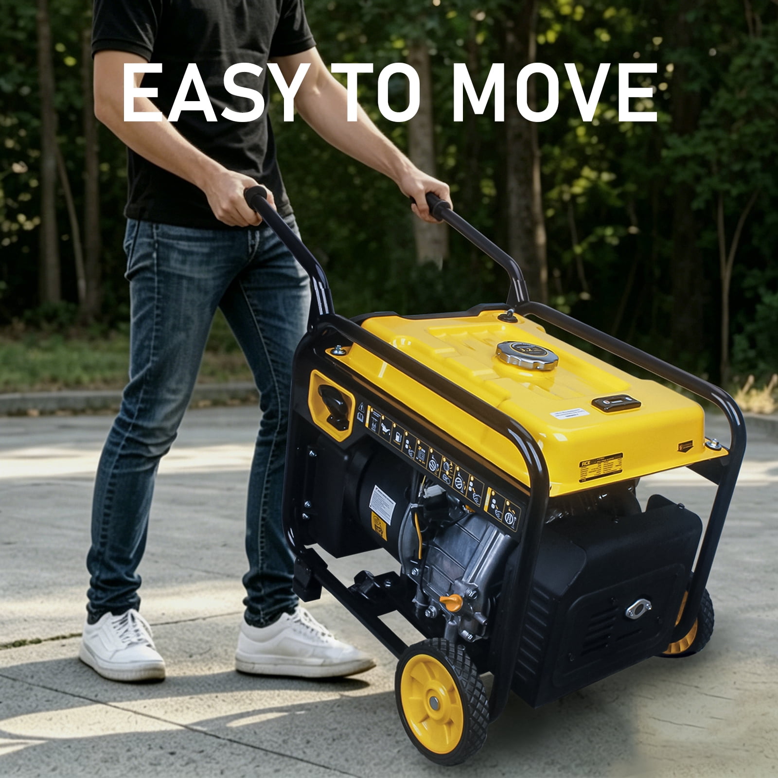 Aceup Energy 8000W Gasoline Pull Cord Start Inverter Generator, RV-Ready for Home Use, Emergency