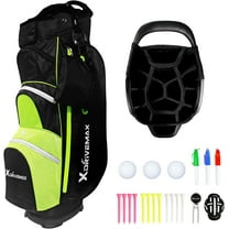 XDriveMax Golf Cart Bag, Lightweight Golf Bag, Compact Design Featuring Easy-Carry Shoulder Straps, 15-Way Top, Essential Storage Pockets