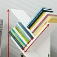 thumbnail image 5 of Tree Bookshelf Solid Wood Ingenious 3 Tier Space Saving Book Storage Organizer Shelves for Office Home School, 5 of 5