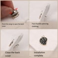 thumbnail image 3 of 100Pcs Free Sewing Cufflinks Brooch Buttons Set Detachable Adjustable Buttons Clothes Prevent Exposure Adjustable Garment Fixed for Type1, 3 of 9