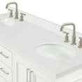 thumbnail image 4 of Ariel Stafford 61 Inch Double Oval Sink Vanity With White Quartz Countertop W/1.5" Edge In White, 4 of 11