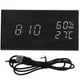 thumbnail image 4 of Reloj despertador LED silencioso de madera con pantalla de temperatura y humedad, reloj de mesa LED, 4 of 7