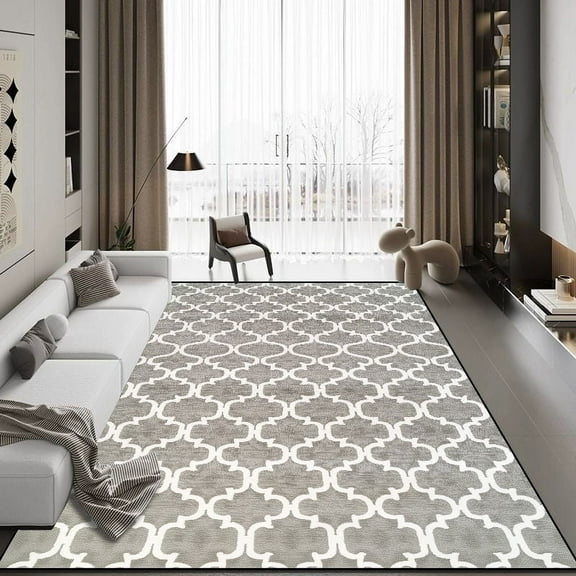 Modern Simplicity Rugs for Living Room Abstract Grey Sofa Table Area Carpet Non-slip Bedroom Lounge Floor Mat Washable Tapete