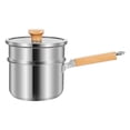 thumbnail image 1 of GUOOL 10cm Cooking Pot ,Cookware Sets ,Kitchenware Milk Pan with Lid ,Long Handle Soup D, 1 of 9