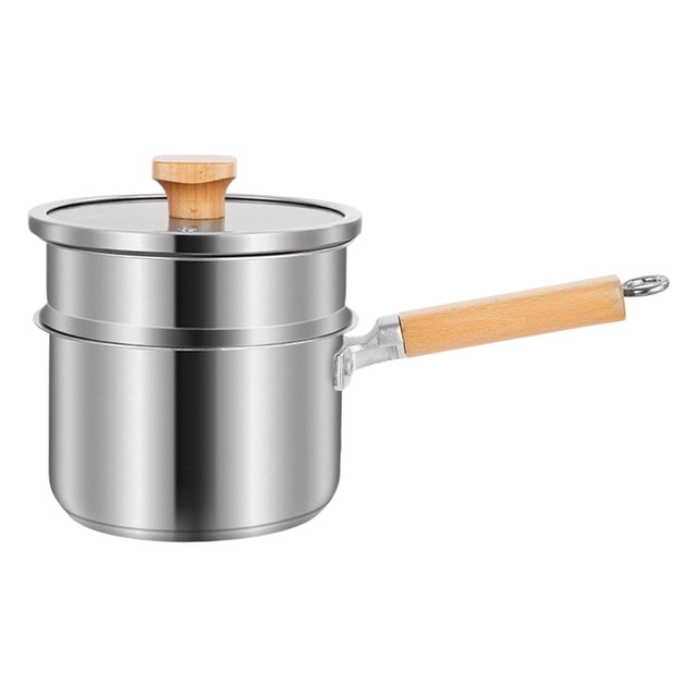 GUOOL 10cm Cooking Pot ,Cookware Sets ,Kitchenware Milk Pan with Lid ,Long Handle Soup D