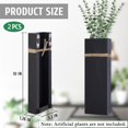 thumbnail image 3 of Wall Planters for Indoor Plants - 2 Pack Wood Wall Vases for Dried Flowers & Artificial Plants Modern Farmhouse Wooden Vase for Living Room Bedroom Kitchen Decorations - Black, 3 of 15