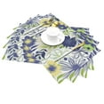 thumbnail image 2 of YFYANG Washable Heat-Resistant Placemats, 70% PVC/30% Polyester, Abstract Flower Art Pattern Kitchen Table Mat, 12" x 18" 4 Pcs, 2 of 6