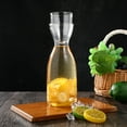 UPKOCH Water Glass Carafe with Lid 600ml Juice Beverage Pitcher Bottle