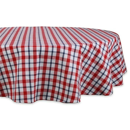 

70 in. Round American Plaid Tablecloth
