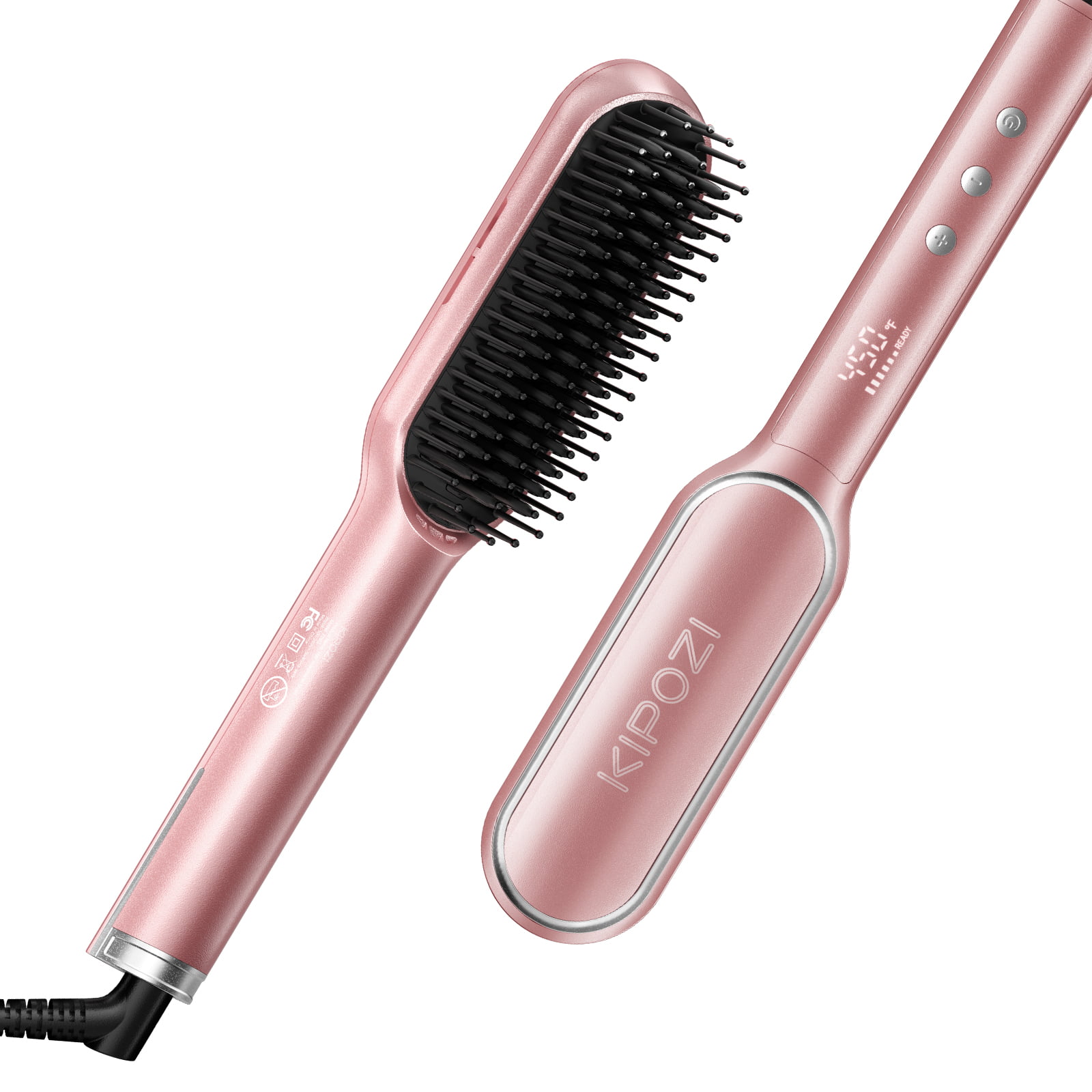 KIPOZI Hair Straightener Comb, Negative Ion and Infrared Surround, Instant  Heating Hair Straightener Brush Gifts for Women 