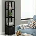 thumbnail image 5 of Furinno TURN-N-TUBE No Tools Wood 5-Tier Display Decorative Shelf in Black, 5 of 5