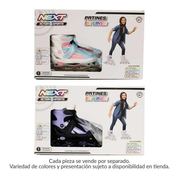 Patines Next En Línea Pro Series Varios Modelos Talla Chica Multicolor 1 Par
