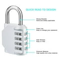 thumbnail image 3 of Combination Padlocks, 4 Digit Locker Padlocks For Gym Lockers, School Locker, Weatherproof Outdoor Padlock Fence - Jxlgv, 3 of 5