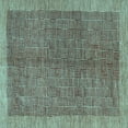 thumbnail image 1 of Ahgly Company Indoor Square Abstract Light Blue Contemporary Area Rugs, 8' Square, 1 of 4