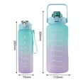 thumbnail image 3 of 2pcs Drink Bottle Frosted Gradient 2000ML+900ML Cold Water Bottle (Pink), 3 of 7