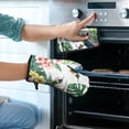 thumbnail image 2 of Hummingbird and Flower Kitchen Oven Mitt and Pot Holder Sets 2 Pcs for Baking, Cooking and Grilling, Heat Resistant Up To 392 °F, 2 of 7
