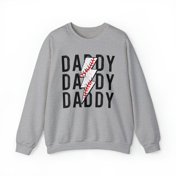 Baseball Daddy Dad Fathers Day Sweatshirt, Gifts, Crewneck