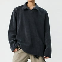 Golf Shirts for Men Pullover Long Sleeve Sweatshirts Mens Casual Solid Color Collared Loose Comfort Loungewear Workout T-Shirts Tops