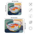 thumbnail image 4 of Yayeee Dish Drying Mat for Kitchen Counter 16"x18" Microfiber Absorbent Pad, Goldfish Bowl, 4 of 7