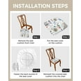 thumbnail image 4 of 4 Packs Nautical Seahorse Seat Covers for Dining Chairs,Stretch Fitted Chair Seat Protectors Decorative Office Computer Desk Chair Cushion Removable Slipcovers,Sailboat Compass Ocean Seashell White, 4 of 6