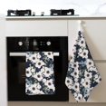 thumbnail image 4 of Sikiie Floral Flowers Blue Waffle Weave Kitchen Dish Cloth,Super Absorbent Kitchen Dish Towels 16*26 Inches for Dish Rags Washing Dishes, Drying Dishes, 4 of 7