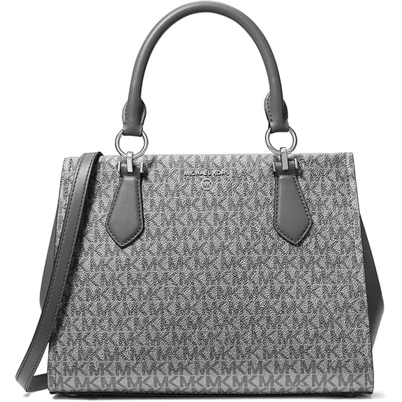 Michael Kors Marilyn Medium Satchel ,Dark Silver