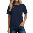 thumbnail image 6 of Women's 280g Crew Neck Pocket Casual Short Sleeve T-Shirt-6 Colors(S-2XL), 6 of 6