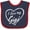 Navy and Red, variant on Inktastic I Love My Gigi in White Chalk Heart Boys or Girls Baby Bib