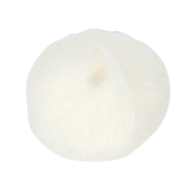 Injueey Hilo de tejer de ganchillo de 26g, hilo de tejer para manualidades DIY para el hogar, hilo de ganchillo, hilo de tejer a mano Tela de costura y artesanía Blanco Injueey HA001028-11