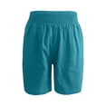 thumbnail image 6 of Womens Lightweight Shorts Summer Casual Loose Trendy Pants Elastic Waist Comfy Shorts by Yigetop Blackish Green L, 6 of 6
