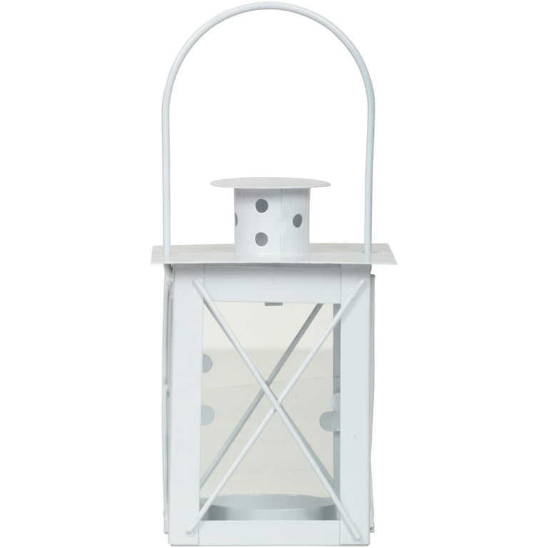 Gartner Studios Small White Metal Votive Lantern, 1 Each Gartner Studios Small White Metal Votive Lantern, 1 Each