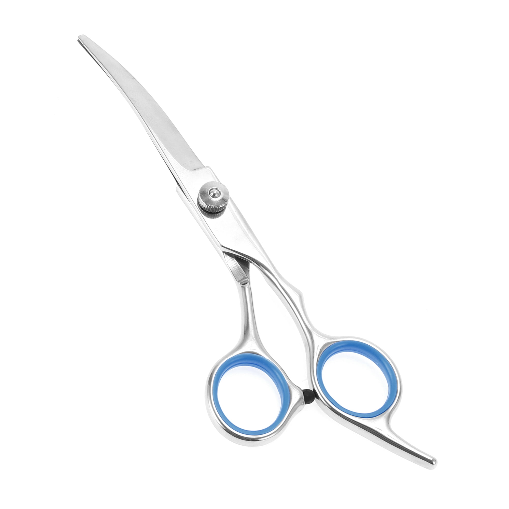 Unique Bargains 1 Pc Pet Grooming Scissors for Pets Shop 5.5 Inches Silver Tone Blue