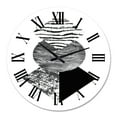 thumbnail image 2 of Designart 'Tropical Palm Leaf With Abstract Geometry Shapes I' Modern Wall Clock, 2 of 5