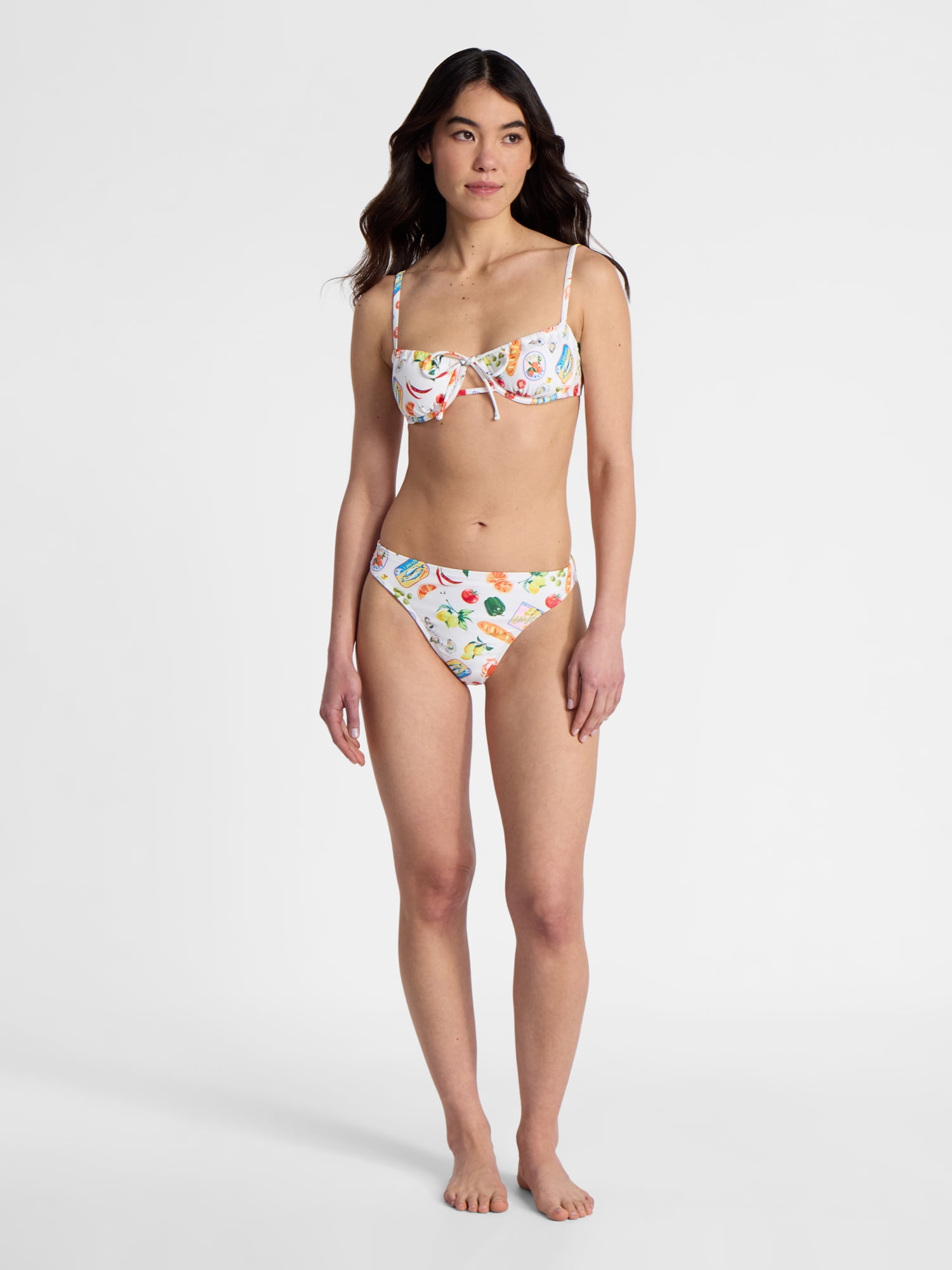 No Boundaries Kitschy Printed Underwire Bikini Top, Women’s