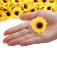 thumbnail image 3 of MINKUROW 200pcs Artificial Yellow Sunflower Heads 1.8 Inches Silk Fabric Fake Sunflower Heads for Wedding Decoration Bridal Bouquet DIY Handicrafts, 3 of 7