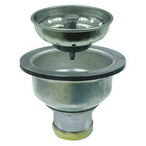 Kissler Drain Assembly,1-1/2" D,Brass, SS,Chrome 59-2035