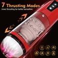 thumbnail image 6 of Male Penis Stimulation Masturbation Cup, 7 Insertion Modes and 7 Vibration Modes, 3D Texture, Silicone and TPE Material, Red, 6 of 7