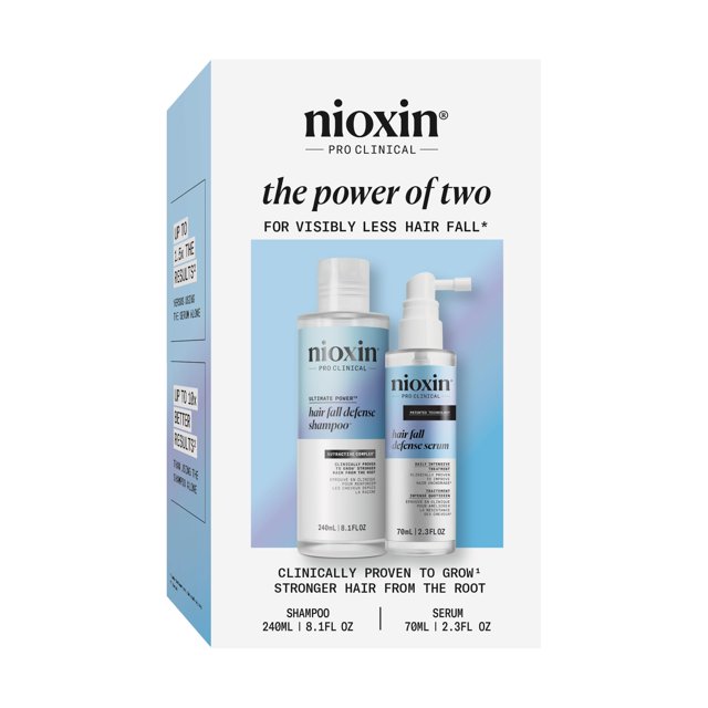 Kit anticaída, champú Nioxin, 240 ml y tratamiento para la caída del cabello, 70 ml
